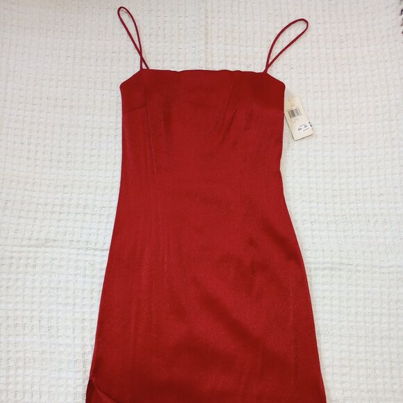 NWT Red Rampage Women's Cocktail Dress with Side Slits and Sequin Hem | Size 7 - Picture 4 of 14